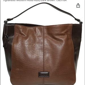 Tignanello “Western Hobo” in rust/dark brown.